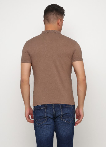 Бежевая футболка-поло для мужчин Tailored Originals меланжевая