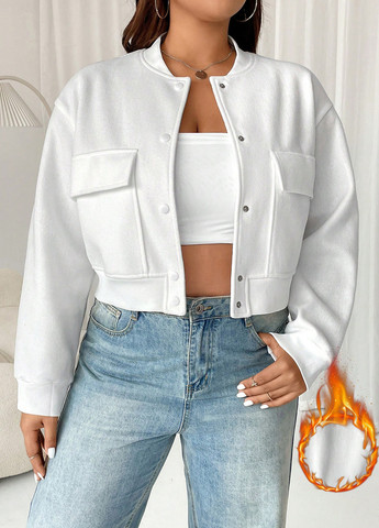 Бомбер SHEIN на кнопках (343316773)