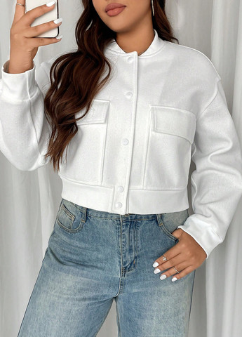 Бомбер SHEIN на кнопках (343316773)