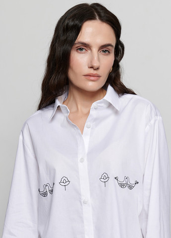 Белая кэжуал рубашка с рисунком Anna Yakovenko