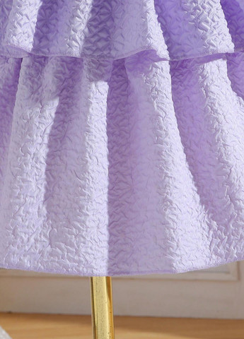 Сиреневый летний костюм (блуза, юбка) SHEIN