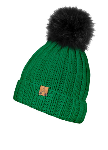 Зеленый зимний комплект (шапка, шарф-снуд) Anmerino