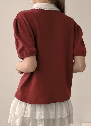 Бордова блуза SHEIN