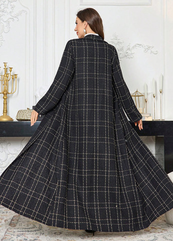 Черное демисезонное Пальто однобортное SHEIN