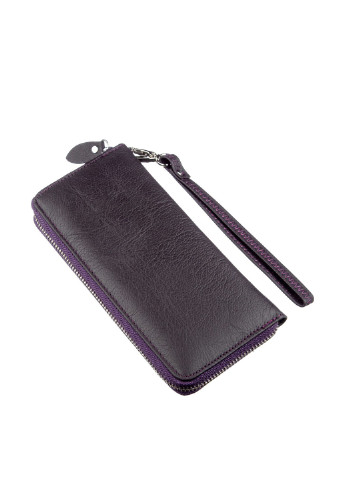 Гаманець ST Leather Accessories однотонний фіолетовий кежуал