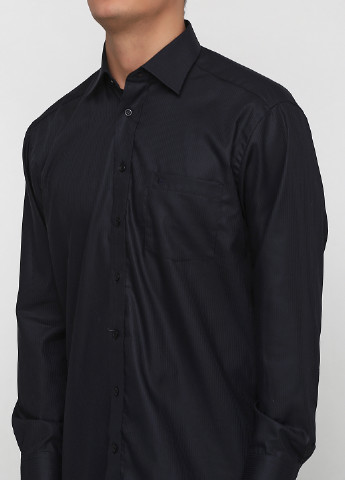 Черная кэжуал рубашка в полоску Casa Moda с длинным рукавом