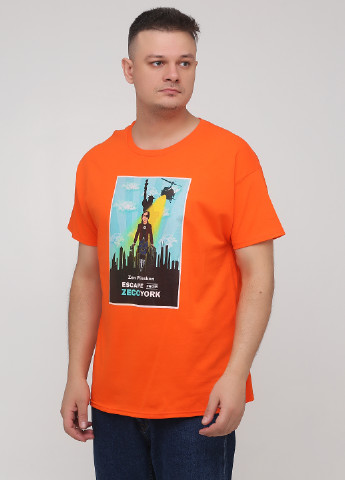 Оранжевая футболка Hanes