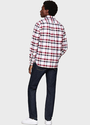 Белая кэжуал рубашка в клетку Tommy Hilfiger