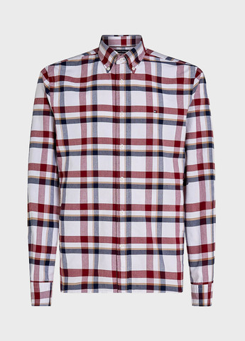 Белая кэжуал рубашка в клетку Tommy Hilfiger
