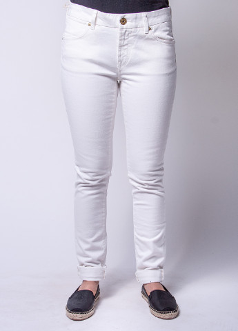Белые джинсовые демисезонные прямые брюки Good Genes