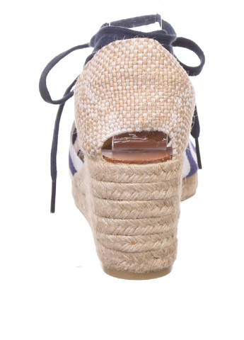 Комбинированные босоножки Castaner на шнурках на плетеной подошве
