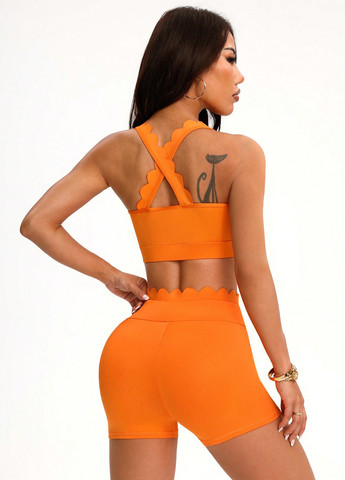 Спортивний костюм (топ, шорти) SHEIN (367802732)