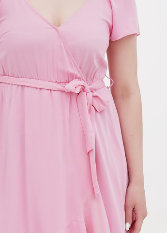 Рожева кежуал сукня на запах Orsay однотонна