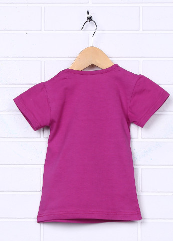 Розовая летняя футболка с коротким рукавом Babexi