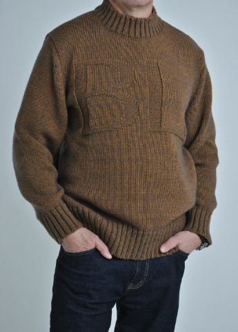Гірчичний зимовий светр з буквами Berta Lucci