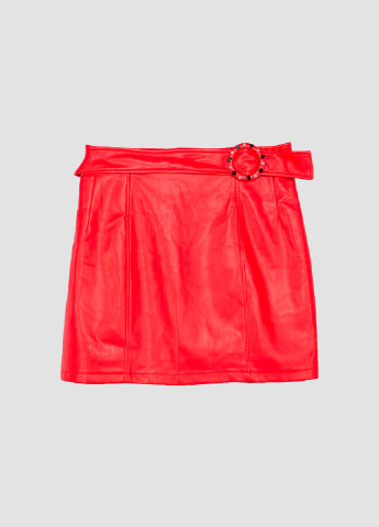 Красная кэжуал однотонная юбка MINT&BERRY