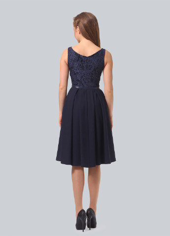 Темно-синя кежуал сукня, сукня кльош Agata Webers однотонна