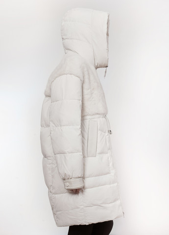 Молочная зимняя куртка куртка-пальто Visdeer