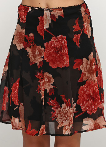 Черная кэжуал цветочной расцветки юбка OVS клешированная