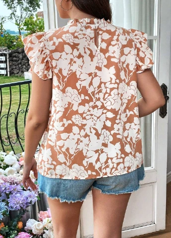 Коричнева блуза SHEIN