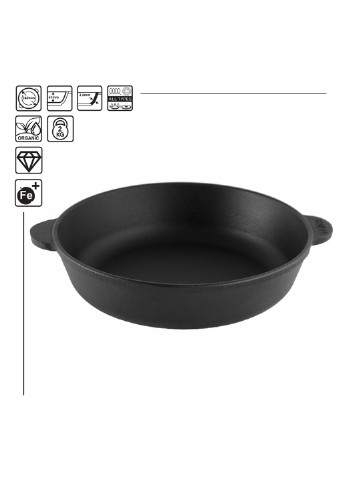 Сковорода чавунна без ручки Жаровня 240 х 60 мм Brizoll (255190690)