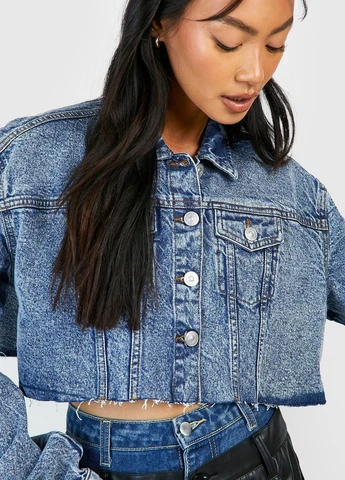 Светло-синяя демисезонная куртка Boohoo