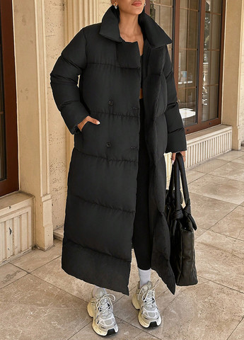 Чорна зимня куртка SHEIN