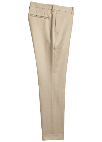 Бежевые классические демисезонные классические брюки H&M