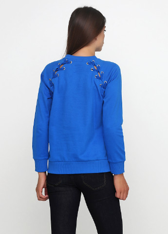 Синий свитшот Pieszak однотонный шнуровка (143035764)