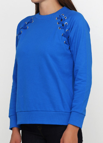 Синий свитшот Pieszak однотонный шнуровка (143035764)