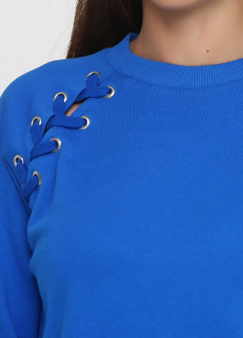 Синий свитшот Pieszak однотонный шнуровка (143035764)