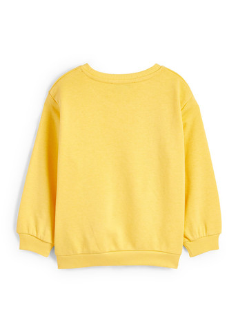 C&A свитшот однотонный желтый кэжуал хлопок