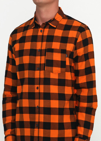 Оранжевая кэжуал рубашка H&M с длинным рукавом