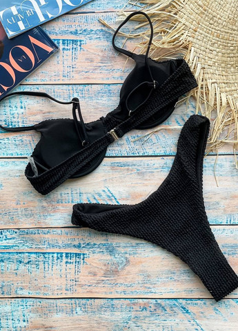 Чорний літній роздільний купальник (ліф, трусики) роздільний NOVA VEGA