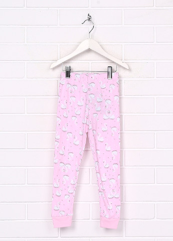 Светло-розовые домашние демисезонные прямые брюки Primark