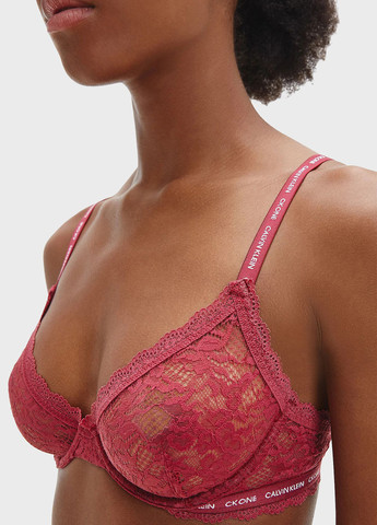 Светло-бордовый бюстгальтер Calvin Klein с косточками полиамид