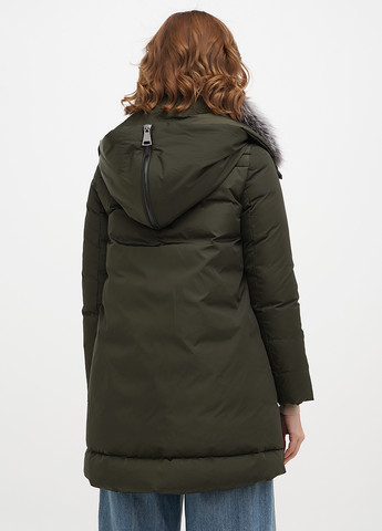 Оливковий зимній Пуховик Moncler