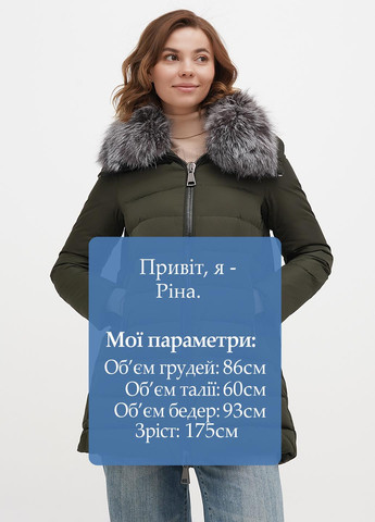 Оливковий зимній Пуховик Moncler