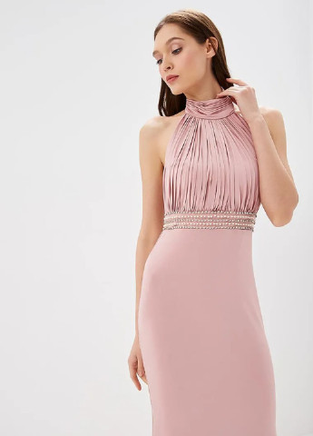 Рожева вечірня плаття, сукня зі шлейфом, годе Goddiva однотонна