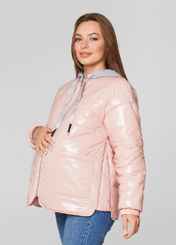Пудровая демисезонная куртка для беременных Lullababe