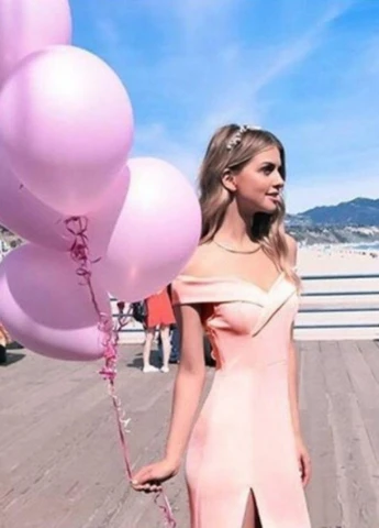 Пудровое вечернее платье с открытой спиной, футляр FashionYouWant однотонное