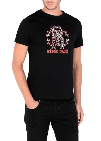Черная футболка Roberto Cavalli