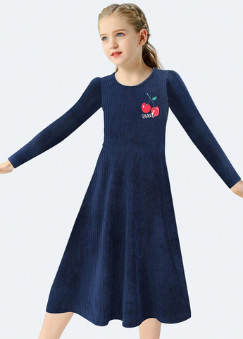 Тёмно-синее платье SHEIN (331623619)