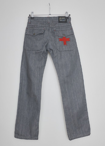 Темно-серые демисезонные со средней талией джинсы Zu Elements