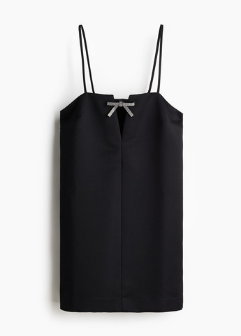 Чорна коктейльна, кежуал сукня H&M однотонна