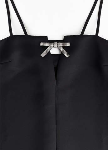 Чорна коктейльна, кежуал сукня H&M однотонна