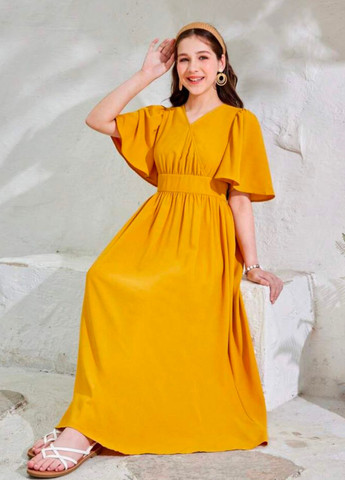 Горчичное платье SHEIN (326333356)