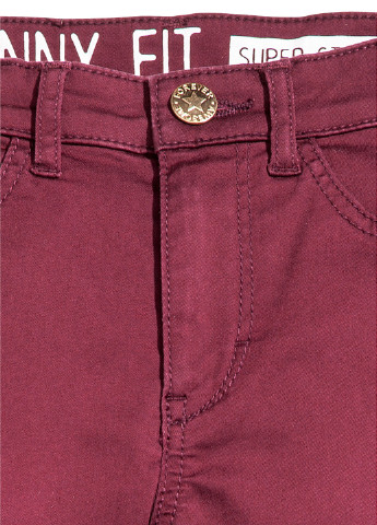 Бордовые демисезонные джинсы H&M