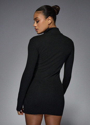 Чорна кежуал сукня сукня светр SHEIN однотонна