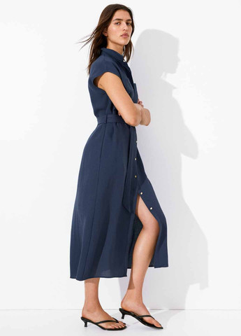 Синя кежуал сукня H&M однотонна